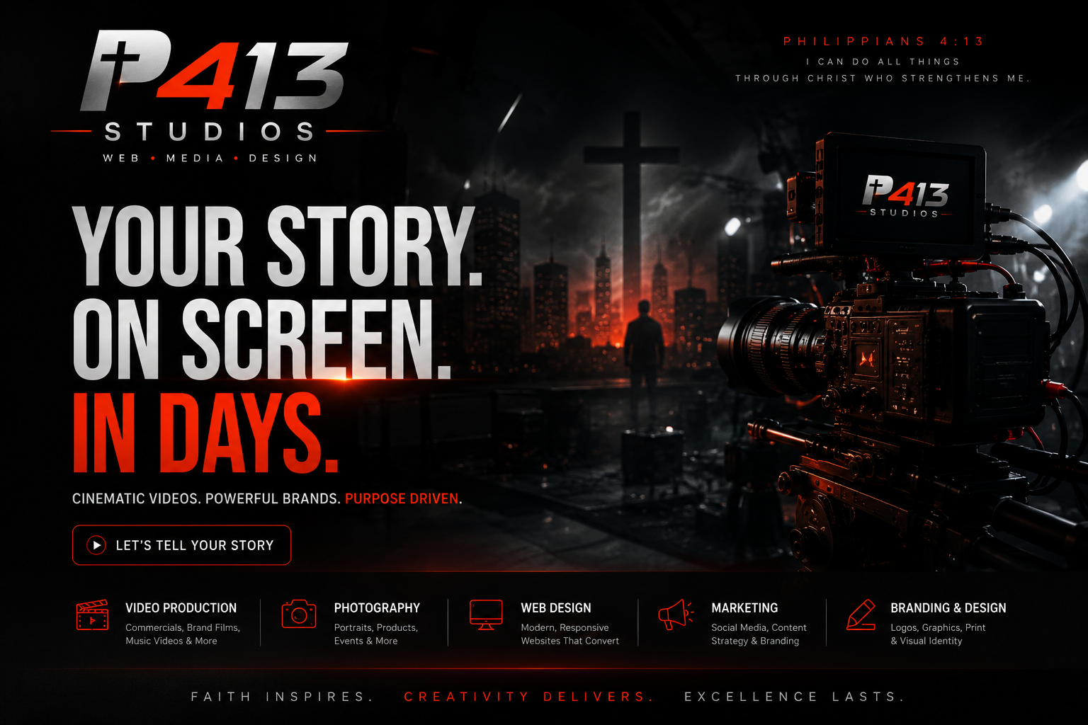 P413 Studios — Your story. On screen. In days.